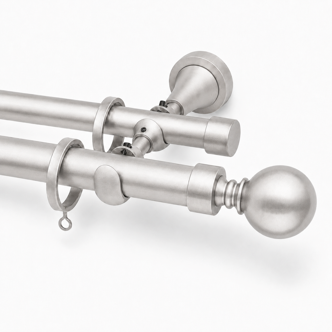Arya Ball 28/20mm Double Rod &amp; Finial Set