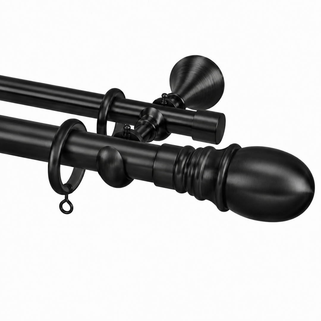 Arya Torch 28/20mm Double Rod &amp; Finial Set