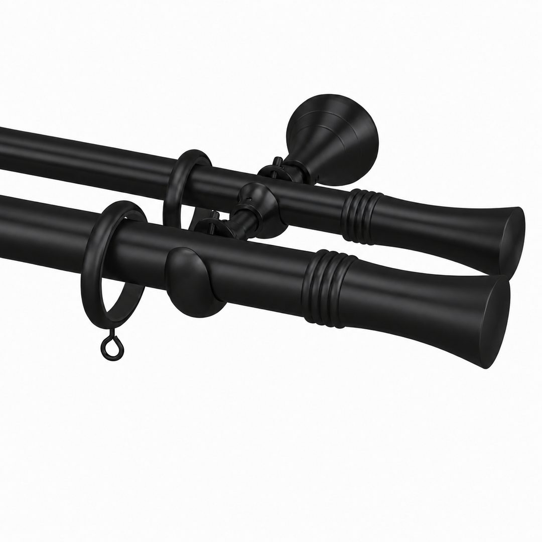 Arya Ring Trumpet 28/20mm Double Rod &amp; Finial Set