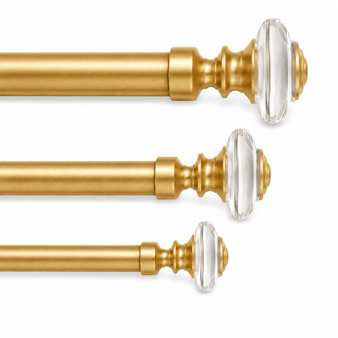 Crystal Urn 28mm Single Rod &amp; Finial Set