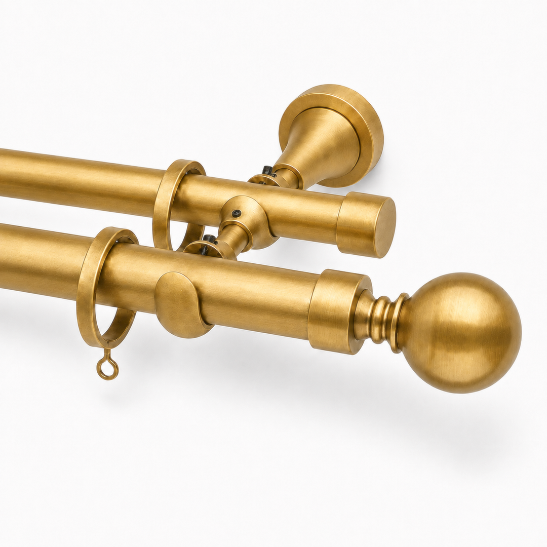 Arya Ball 28/20mm Double Rod &amp; Finial Set