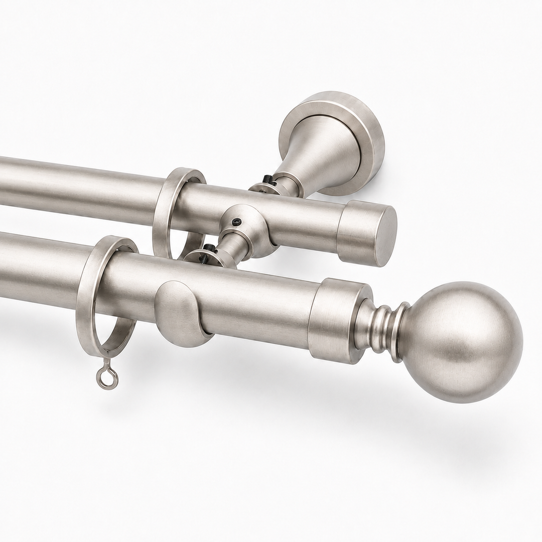 Arya Ball 28/20mm Double Rod &amp; Finial Set