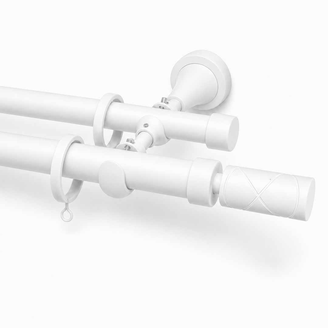 Arno X-Ray Cylinder 28/20mm Double Rod &amp; Finial Set