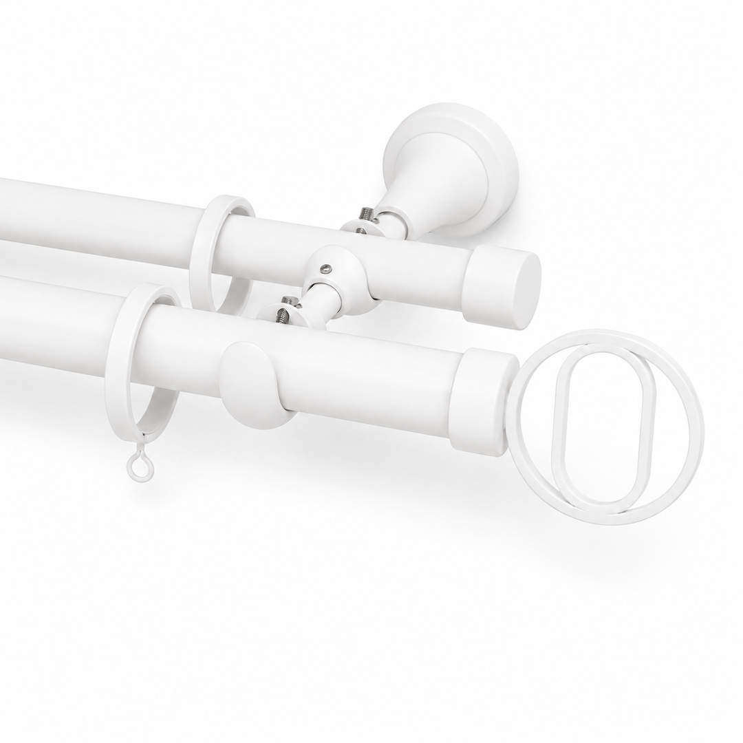Visio No. 1 28/20mm Double Rod &amp; Finial Set