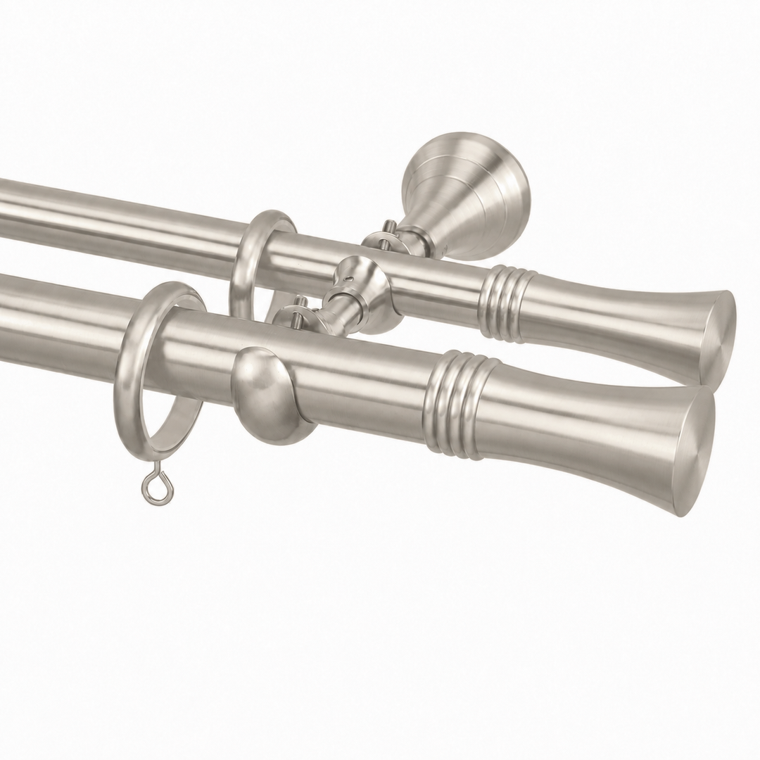 Arya Ring Trumpet 28/20mm Double Rod &amp; Finial Set