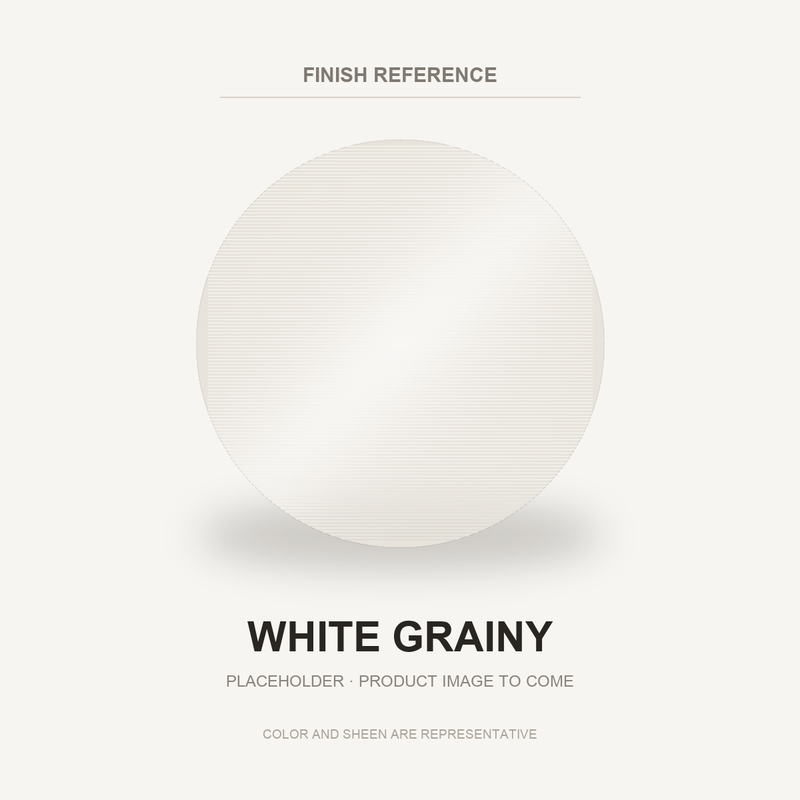 White Grainy finish placeholder for Boule Café Rod with Pitons