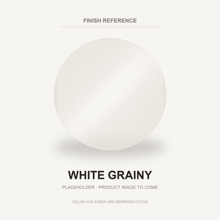 White Grainy finish placeholder for Boule Café Rod with Pitons