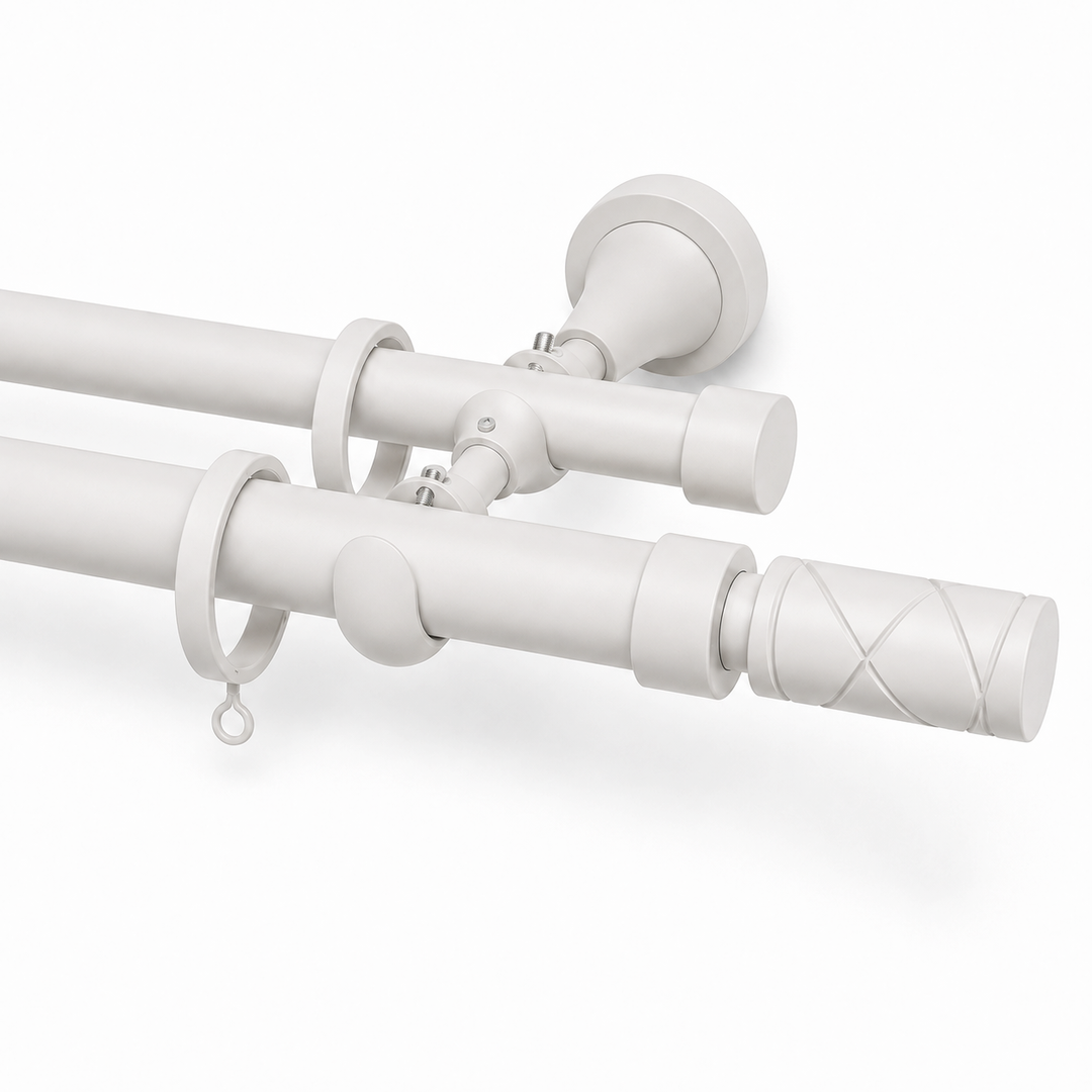 Arno X-Ray Cylinder 28/20mm Double Rod &amp; Finial Set